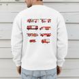 Toddler Boy Types Of FireTruck Firefighter Baby Dad Fireman Men's Sweatshirt Back Print