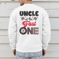 Uncle Of The Fast One Car Racing Dad 1St Birthday Boy Men's Sweatshirt Back Print