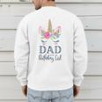 Unicorn Dad Of The Birthday Girl Shirt Matching Party Tee Men's Sweatshirt Back Print