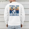 Vintage Pitbull Dad Like A Regular Dad But Cooler Men's Sweatshirt Back Print