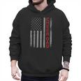 American Flag Cheer Dad Vintage Patriotic Father Cheerleader Men Hoodie