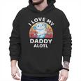 Axolotl Kids Teens Retro Sunset I Love My Daddy Men Hoodie