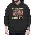 Best Boxer Dad Ever USA Flag American Dog Animal Lover Men Hoodie