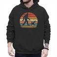 Bigfoot Walking a Dog Bernedoodle Dog Dad Men Hoodie