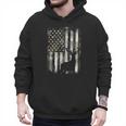 Camo US Flag Deer Elk Buck Camoflage Hunting Hunter Dad Short Sleeve Men Hoodie