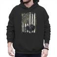 Camo USA Flag Bison Camouflage Hunting Wildlife Hunter Dad Men Hoodie