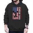 Cheer Dad American Flag Cheerleader Support Men Hoodie