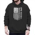Cheer Dad Cheerleading American Flag Fathers Day Cheerleader Men Hoodie