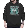 Cheer Dad Daddy Bow Sport Cheerleader Cheerleading Teal Blue Men Hoodie