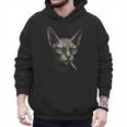 Cigarette Smoking Sphynx Cat Meme Stupid For Dad Men Hoodie