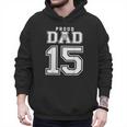 Custom Proud Volleyball Dad Number 15 Personalized For Men Men Hoodie