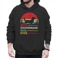 Dachshund Long Haired Best Dad Ever Dog Vintage Retro Men Hoodie