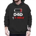 Dad Of 2 Girls Low Battery Daddy Of Two Girls Father Men Hoodie