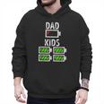 Dad Of Four Low Battery Father Of 4 Kids Dad Men Hoodie