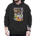 Dad Of The Wild Two Zoo 2nd Birthday Safari Jungle Animal Men Hoodie
