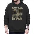 Disc Golf Frisbee Best Dad Par Camo US Flag Golfer Men Hoodie