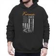 Farmer Dad Like A Normal Dad Only Cooler USA Flag Farming Men Hoodie