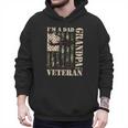 Grandpa Veteran Fathers Day Dad Veteran Camo American Flag Men Hoodie