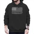 Gymnast Cheer Dad Gymnastics Dad US Flag Gymnastics Dad For Fathers Short Sleeve Small Men Hoodie