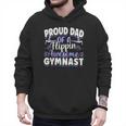 Gymnastics Watercolor Proud Dad Of A Flippin Awesome Gymnast Men Hoodie