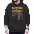 Handyman Hourly Rate Fathers Day Dad Men Hoodie