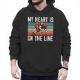 My Heart Is On The Line Football Mom Dad Offensive Lineman Men Hoodie