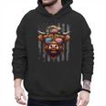 Highland Cow 4th July USA Flag Dad Father America Men Boys Men Hoodie Highland Cow 4th July USA Flag Dad Father America Men Boys Men Hoodie
