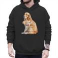 I Love Dad Patriotic Golden Retriever Canine Dog Lover Men Hoodie