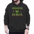Miner Dad Birthday Boy Party Video Gamer Pixel Men Hoodie