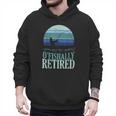 Ofishally Retired Fishing Retro Retirement Dad Men Men Hoodie