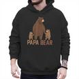 Papa Bear Dad Two Cubs Daddy Bear 2 Kids Father's Day Men Hoodie