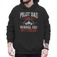 Pilot Dad Like A Normal Dad But Cooler Plane Aviator Pilot Men Hoodie