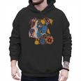 Pitbull Floral Dog Lover Vintage Flower Art Pitbull Mom Dad Men Hoodie