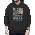 Semi Truck Driver Trucker Daddy Husband US American Flag Men Hoodie