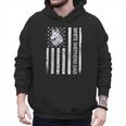 Shepherd Dad USA Flag White German Shepherd Men Hoodie