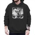 Shiba Inu Dog Dad Mom Graphic Selfie UFOs Weird Aliens Men Hoodie