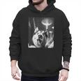 Siberian Husky Alien UFO Taking a Selfie Dog Mom Dad Men Hoodie