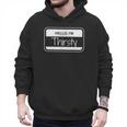 Thirsty Name Tag Hello I'm Thirsty Dad Joke Name Tag Men Hoodie