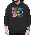 Unicorn Security Birthday Family Halloween Costume Mom Dad Men Hoodie