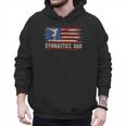 Vintage Gymnastics Dad American USA Flag Sports Men Hoodie