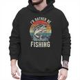 Vintage I'd Rather Be Fishing Graphic Bass Dad Boy Men Men Hoodie