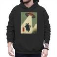 Vintage Japanese Cat Alien Cat Dad UFO Abduction Graphic Tee Men Hoodie