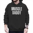 Vintage Muscle Daddy Weightlifter Dad Cool Father Workout Men Hoodie