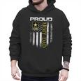 Vintage Proud Army Dad With American Flag Men Hoodie