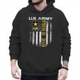 Vintage US Army Proud Dad With American Flag Men Hoodie