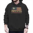 Vintage USA Flag Chicken Dad Stars Men Hoodie