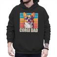 Welsh Corgi Pembroke Dog Corgi Dad -Adults Small Classic Fit Short Sleeve Cotton Polyester Blend Men Hoodie