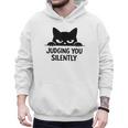Cat For Cat Lover Mom Dad Cat Judging You Silently Men Hoodie