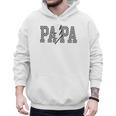 Checkered Papa Lightning Bolt Fathers Day Dad Grandpa Men Hoodie