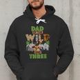 3rd Birthday Zoo Safari Jungle Dad Of The Wild And Three Men Hoodie